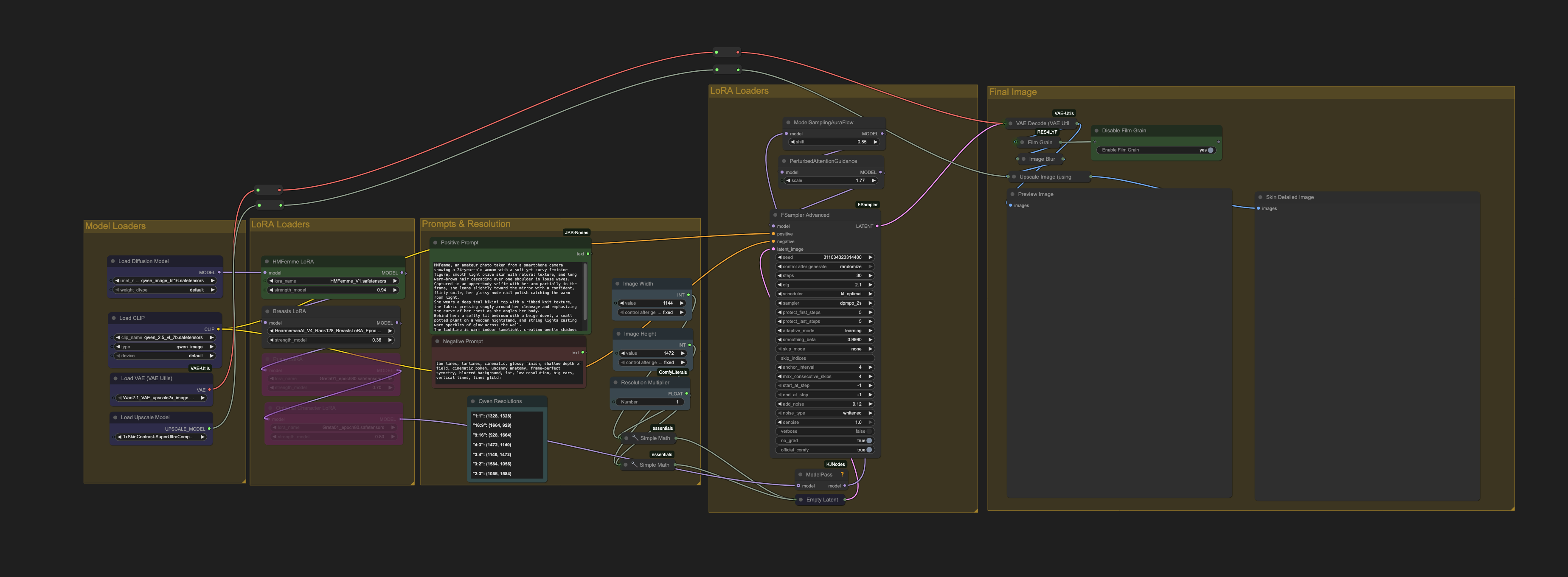 ComfyUI Node Graph - Production Workflow